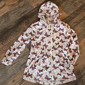 Butterfly Print Hooded Jacket